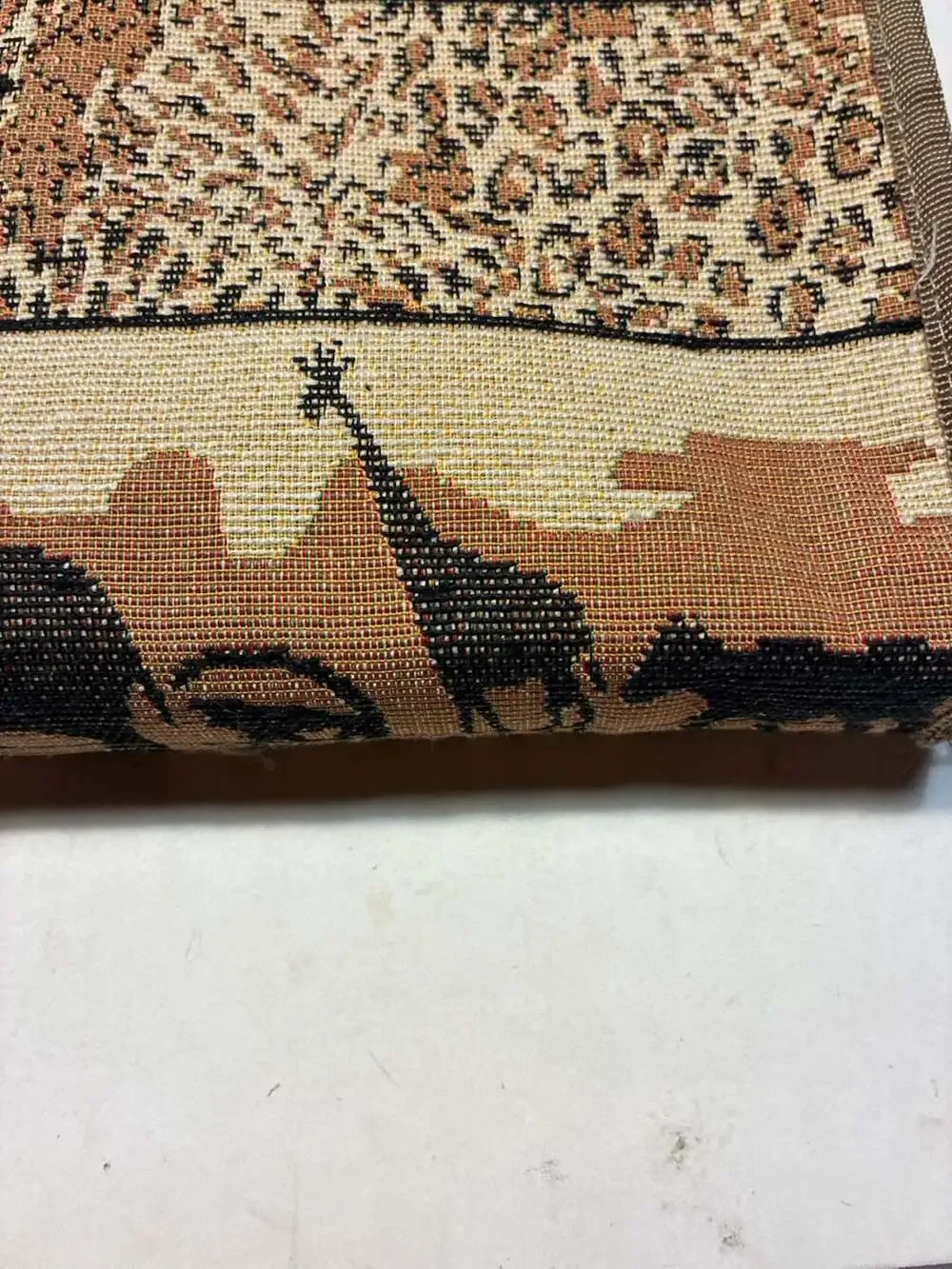 Jade Vintage Safari Animal Print Tapestry Travel Tote Bag